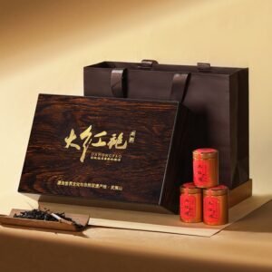 Wuyishan Grade-A Da Hong Pao Rock Oolong Tea, Lapsang Souchong Gift Box Set—Elegant High-End Present, Jin Jun Mei